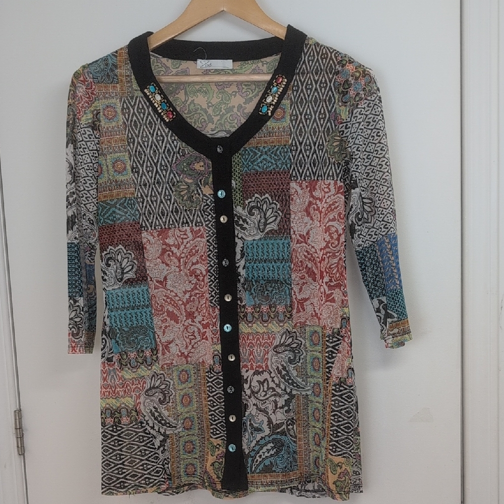 ZOE MESH CARDIGAN SIZE MEDIUM